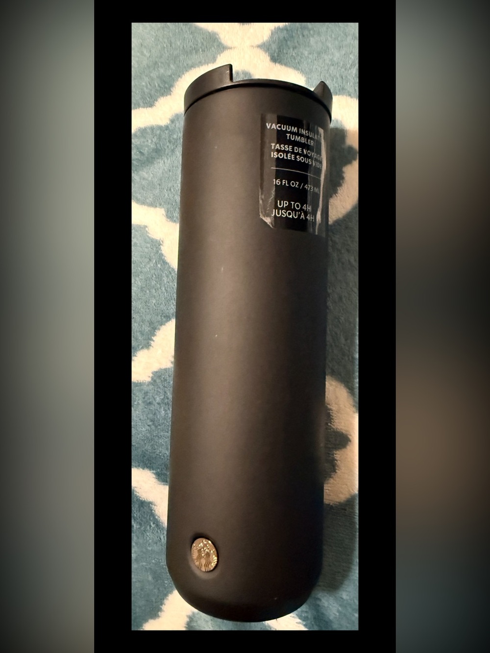 Black matte vaccum insulated tumbler